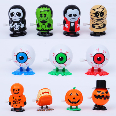 Halloween Novelty Toys Christmas Toys Small Gifts Funny Pumpkin Jumping Teeth Ghost Teeth Wind-up Spring Toys