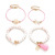 Cross-Border New Unicorn Pineapple Combination Bracelet Fashion Hollowed-out Four-Piece Pink and White Series Beaded Bracelet