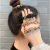 Korean Style New Rhinestone Ball Leopard Print Large Intestine Hair Band Simple Tie Hair Rope Net Red Cute Ponytail Rubber Band Hair Accessories