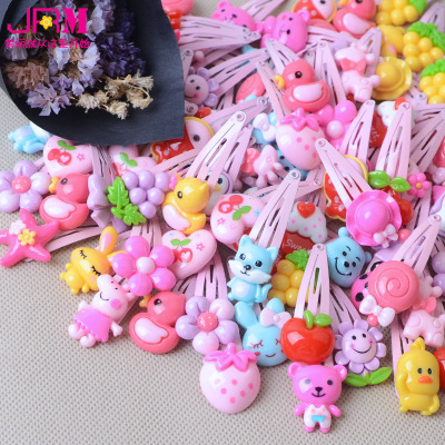 Children's Hair Accessories Headdress Handmade Resin Jewelry DIY Hairpin BB Clip New Product 2 Yuan Shop Supply Wholesale Factory Direct Sales