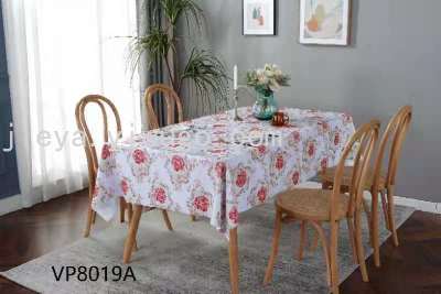 Tablecloth Pearlescent Yarn Flower Gold Tablecloth Waterproof PVC Crystal Tablecloth Antifouling Tablecloth in Stock