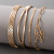 Europe and America Cross Border Ornament Fashion Bracelet Combination Set Heavy Metal Wide Bracelet Leaf Bracelet Four-Piece Set