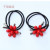 New Red Beads Hair Accessories Korean Hand-Knotted Headdress Flower Tie-up Hair Head Rope 2 Yuan Shop Wholesale Supply