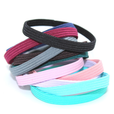 6mm New Korean Style Basic Style Flat Hair Ring Headband Hair Accessories Seamless Hair Rope Hair Accessories Women's DIY Ornament Accessories