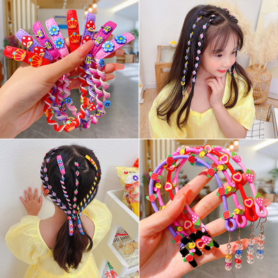 Children's Twist Braid Hair Curler Little Girl Dirty Braid Hair Band Colorful Thread for Braiding Hair Headband Girls Hair Accessories Headdress