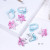 2022 New Small Hollow Stars Love Grip Gradient Children Hair Claw Cute Colorful Strawberry Catcher Hair Accessories