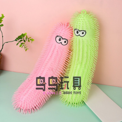 New Macaron Color Series Caterpillar Soft Glue Decompression Luminous Toys New Exotic Creative Children's Toys Wholesale