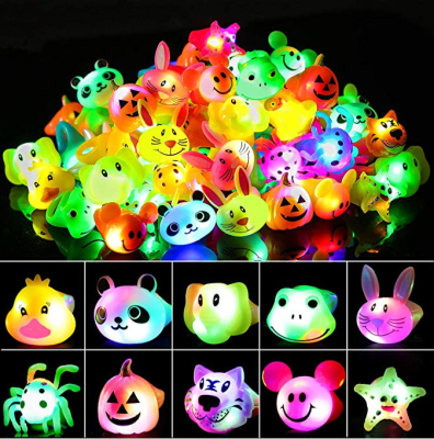 Toy Rubber Animal Ring Flash Finger Lights Children's Luminous Stall Popular Small Toys