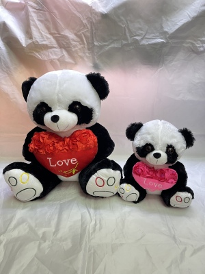 Holding-Heart Bear Panda Doll Cat Doll Valentine's Day Bear Panda Doll Cat Doll Valentine's Day Gift Plush Toy