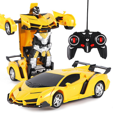 Remote Control Deformation Car One-Click Deformation Car King Kong Wireless Remote Control Car Robot Children Remote Control Car Toy