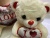Valentine's Day Bear Sequins Holding-Heart Bear Doll Love Holding-Heart Bear Doll Plush Toy