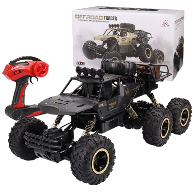 Cross-Border Oversized Remote Control Car Six-Wheel Alloy Climbing off-Road Bigfoot Remote Control Car Children Toy Remote Control Car