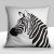 Custom Geometric Abstract Home Pillow Black and White Simple Hippo Checkered Letters Big Tree Sofa Cushion Pillow