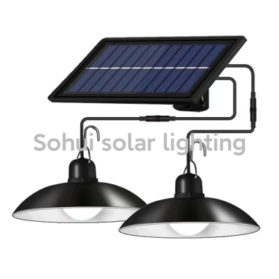 New Solar Chandelier Led Retro Solar Bulb Outdoor Waterproof Indoor Double-Headed Solar Bulb