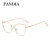 95597 New Metal Anti-Blue Light Glasses Fashion Ladies Plain Glasses Frame Retro Rayban with Myopia Glasses Option