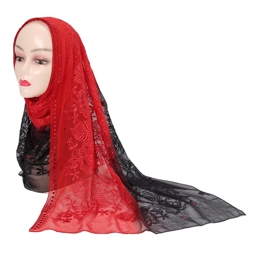 Huali Silk Hot Drilling Scarf. Silk Scarf, National Middle Eastern clothing Muslim style headscarf