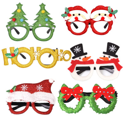 Cross-Border Christmas Decorations Adult and Children Toy Santa Snowman Antlers Glasses Christmas Decorative Gift