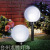 Solar White round Ball Shape Ground Lamp Led Lawn Ground Lamp Courtyard Garden Park Outdoor Decoration