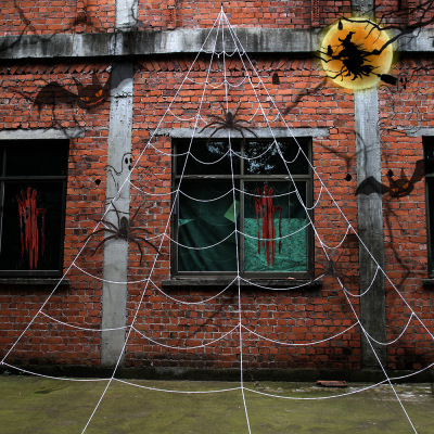 20.22 Million Halloween Decorations Silk Floss Black Spider Web Festival Scene Setting Props Ghost Festival Decoration Triangle Net