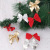 12 PCs/Version Red Gold and Silver Christmas Decoration Supplies Flocking Mini Christmas Bowknot Christmas Tree Garland Accessories