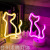 INS Style Led Neon Light Small Night Lamp Indoor Room Decoration Neon Light Battery Base USB Dual-Use