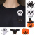 Jiuzhouhao 2022 New Felt Luminous Skull Pumpkin Brooch with Light Halloween Jewelry Ornament