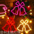 Christmas Neon Snowflake Deer Christmas Tree Bell Christmas Hat Socks Shape LED Light with Ornaments Colored Lights