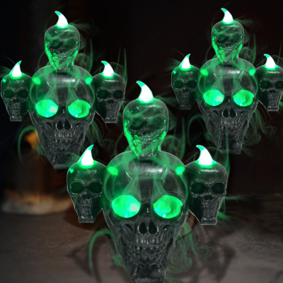 New Halloween Decorations Halloween Skull with Lights Decoration Halloween Decoration Smoke Skull Candle Light