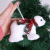 Christmas Decorations White Bear Pendant Christmas Tree Decorative Ornaments Christmas Polar Bear Doll Small Ornaments