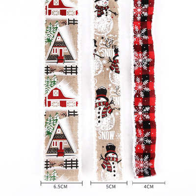 Amazon New 5 M Snowflake Cottage Snowman Christmas Ribbon Christmas Tree Decoration Ribbon Christmas Hanging Decoration