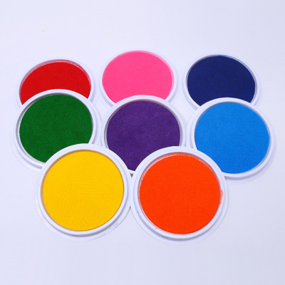 Kindergarten Children Finger Painting Inkpad Washable Paints Palm Rubbing Graffiti Painted Handprint Plate