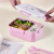 New Creative Cartoon Lunch Box Environmental Protection Wheat Straw Double Grid Supplementary Food Box Student Office Lunch Box Containing Spoon Fork Chopsticks