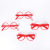 Square Red Glasses Frame Children's Birthday Funny Glasses Decorative Glasses Handmade DIY Glasses Frame Spring Bracket