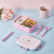 New Creative Cartoon Lunch Box Environmental Protection Wheat Straw Double Grid Supplementary Food Box Student Office Lunch Box Containing Spoon Fork Chopsticks