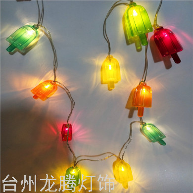 LED Christmas Lights Simulation Plastic Popsicle Modeling Lighting Chain Christmas XINGX Lighting Outfit Gold Powder Ice Candy Colored Lights