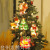 LED Christmas Scene Show Window Layout Painted Santa Claus Cartoon Pendant Sucker Lamp Christmas Decoration Accessories