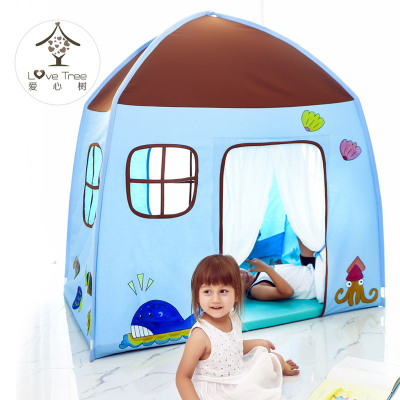 Love Tree Wholesale Kids' Playhouse Baby Crawling Cloth Folding Tent Home Toddler Big Protective Girl
