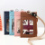 Fashion PU Leather Card Bag Men's and Women's Card Holder with Lanyard Halter Evidence Card Holder Coin Purse Multiple Card Slots Simple Card Holder