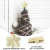 Amazon New Christmas Decorations Plastic Gold Powder Five-Pointed Star Christmas Tree Decoration Pendant Tree Top XINGX