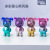 New Color Plating Gradient Bear USB Rechargeable Fan Children Student Cartoon Mini Little Fan Wholesale