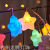 LED Lighting Chain Birthday Decoration Cute Clouds of Stars Smiling Face Small Night Lamp Children's Room Decoration Sleeping with Night