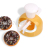 American Large Donut Mold with Dip Pliers Mold Donut Plastic Hollow Loaf Form Pressing Die Baking Tool