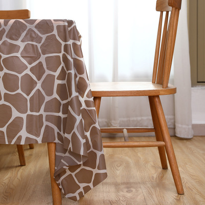 Nordic Leopard Print PEVA PVC Disposable Oilproof and Heatproof Waterproof Anti-Pepper Oil Tablecloth Simple Ins Internet Celebrity Table Cloth
