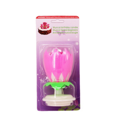Rotary Transformation Birthday Candle Lotus Music Birthday Candle Flowering Candle Birthday Music Candle
