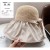 Sun Hat Women's Big Brim Face-Looking Small Casual Sun-Proof Vinyl Hat Summer Outing Beach Hat UV-Proof Straw Hat