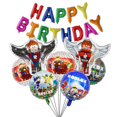 Lego Roblox Rob Lesi Aluminum Film Helium Balloon Children's Toy Birthday Party Decoration Set