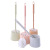 Home Daily Creative Bathroom Thickened Plastic Tape Base Toilet Brush Set Toilet Cleaning Brush Toilet Cleaning Brush