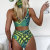 Swimsuit Foreign Trade Cross-Border European and American Sexy Swimsuit Printed One-Piece Swimsuit Female 2022 New Bikini