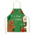 Amazon New Cartoon Christmas Printed Sleeveless Apron Home Waterproof Kitchen Sleeveless Christmas Apron