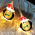 New Christmas LED Lighting Chain Santa Snowman Shape Holiday Light Plastic Painted Accessories Colored Lights